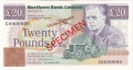 Northern Bank Ltd 20 Pounds, 24.8.1989